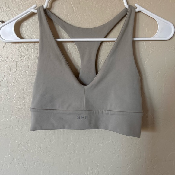 SET Active Matching Leggings and Sports Bra Set - Taupe size M - Picture 5 of 7